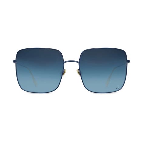 dior diorstellaireo4 gold|DiorStellaire1 Gold Metal with Blue Lacquer Square Sunglasses.